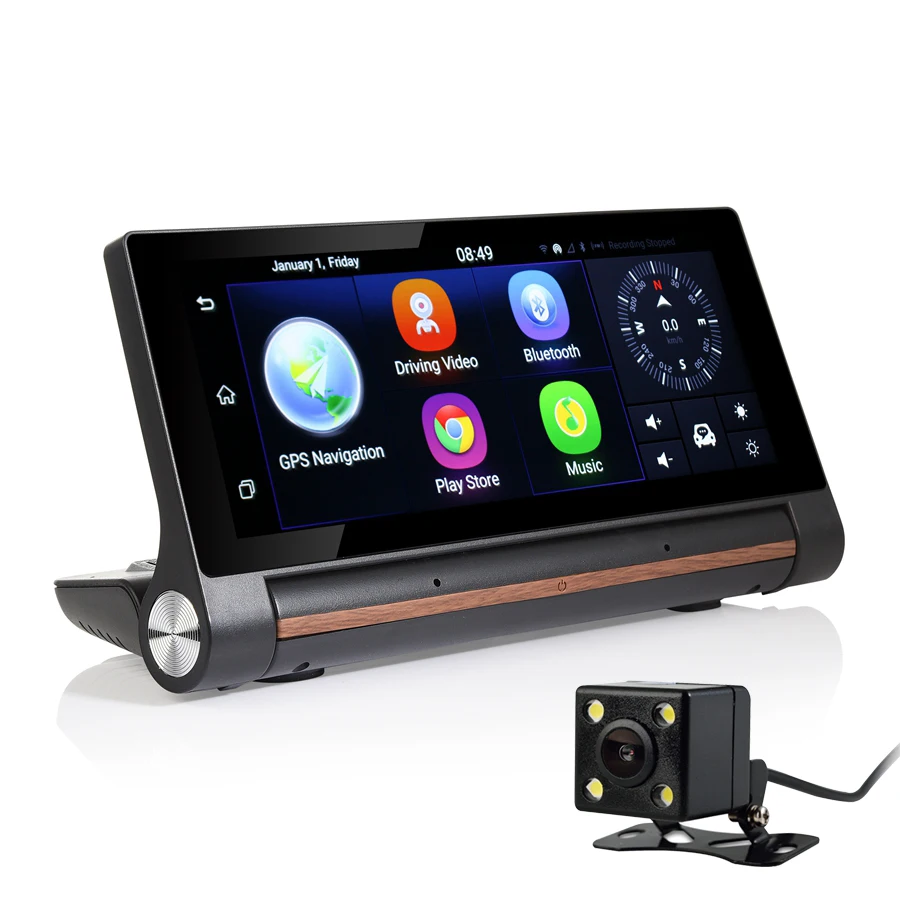 Otstrive 7 дюймов 3G GPS навигации Android 5.0 bluetooth Wi Fi dashboad DVR FHD 1080 P тире Камера Двойной