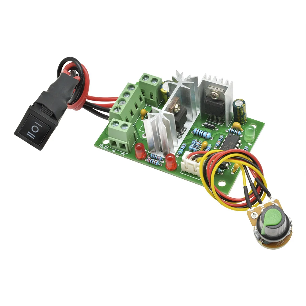 DC 6-30 V 80 W 10A L0371 pwm регулятор скорости двигателя + переключатель потенциометра |