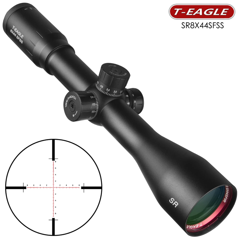 Оптика T Eagle SR 8X44 SFSS прицелы с подсветкой красное стекло травленная сетка