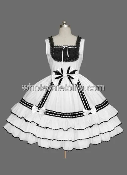 Cheap Black and White Sleeveless Lolita Dress Under 100 Ball Gown Gothic Dress Lolita
Cheap Black and White Sleeveless Lolita Dress Under 100 Ball Gown Gothic Dress Lolita