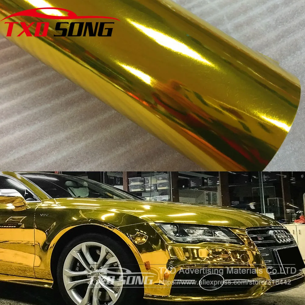 Premium High stretchable Waterproof UV Protected gold Chrome Mirror Vinyl Wrap Sheet Roll Film Car Sticker Decal Sheet
Premium High stretchable Waterproof UV Protected gold Chrome Mirror Vinyl Wrap Sheet Roll Film Car Sticker Decal Sheet