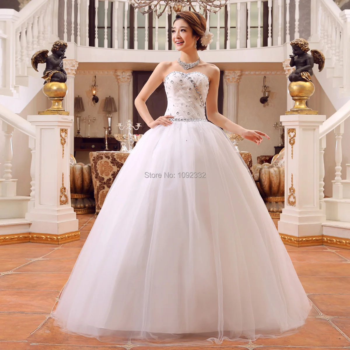 t 2016 New stock bridal gown plus size women wedding dress tube top bandage lacing slim dress lace up appliques A10
t 2016 New stock bridal gown plus size women wedding dress tube top bandage lacing slim dress lace up appliques A10