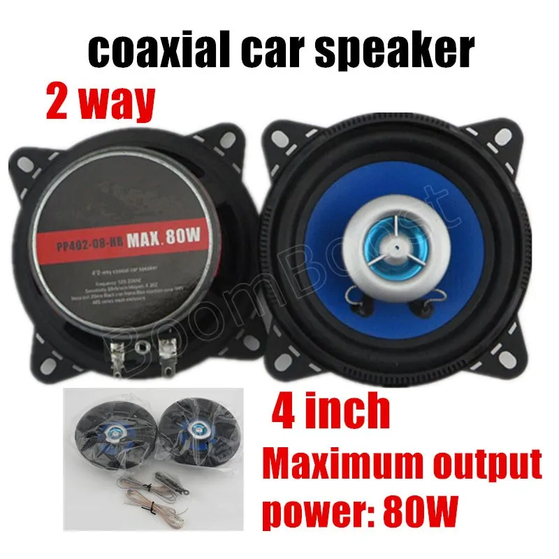 

Cheap car horn 4 inch coaxial speakers car speakers one pair of speakers 2 way 2x80W car stereo speaker