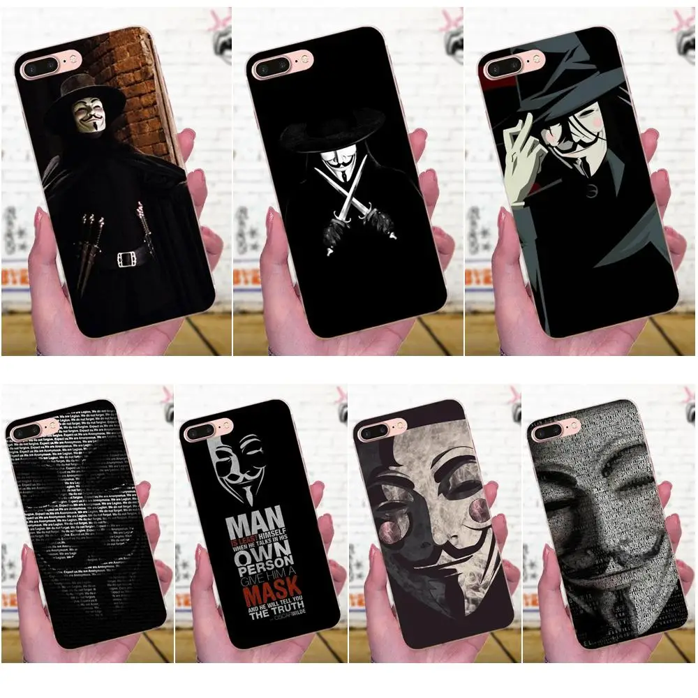 Защитный чехол из ТПУ для Vendetta Anonymous Guy Fawkes маска Huawei P8 P9 P10 P20 P30 Mate 7 8 9 10 20 Lite Plus Pro