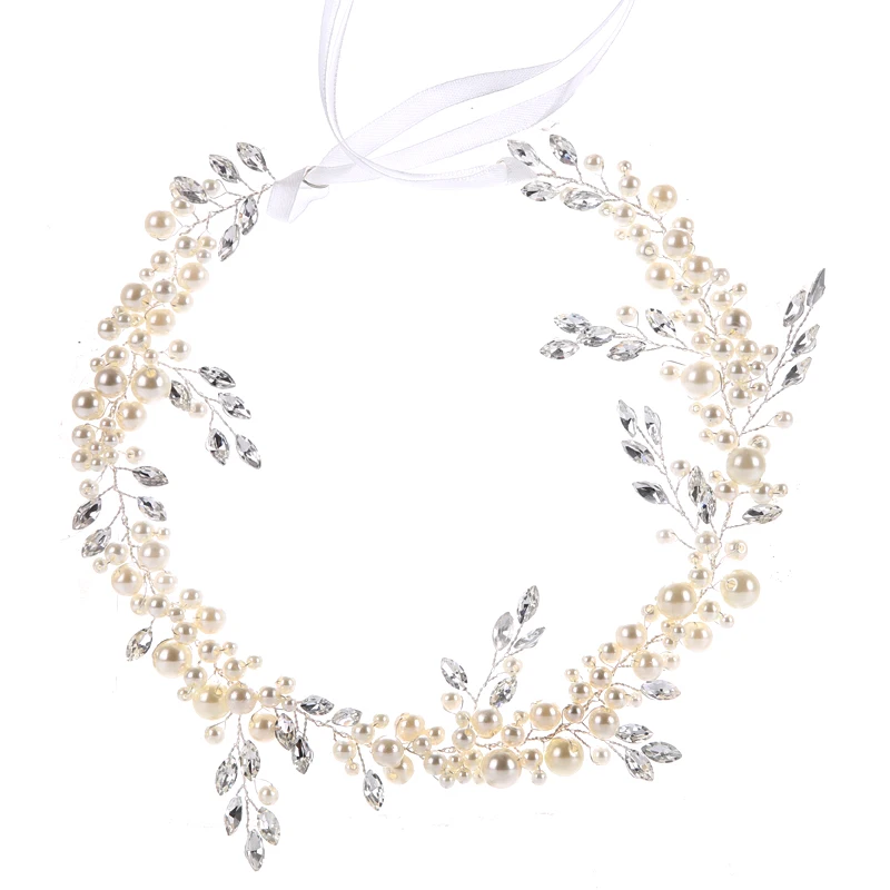 Fashion Handmade Silver Color Pearl Headband Leaf Headpiece Bridal Crystal Tiara Wedding Hair Accessories Women Hair Jewelry
Fashion Handmade Silver Color Pearl Headband Leaf Headpiece Bridal Crystal Tiara Wedding Hair Accessories Women Hair Jewelry