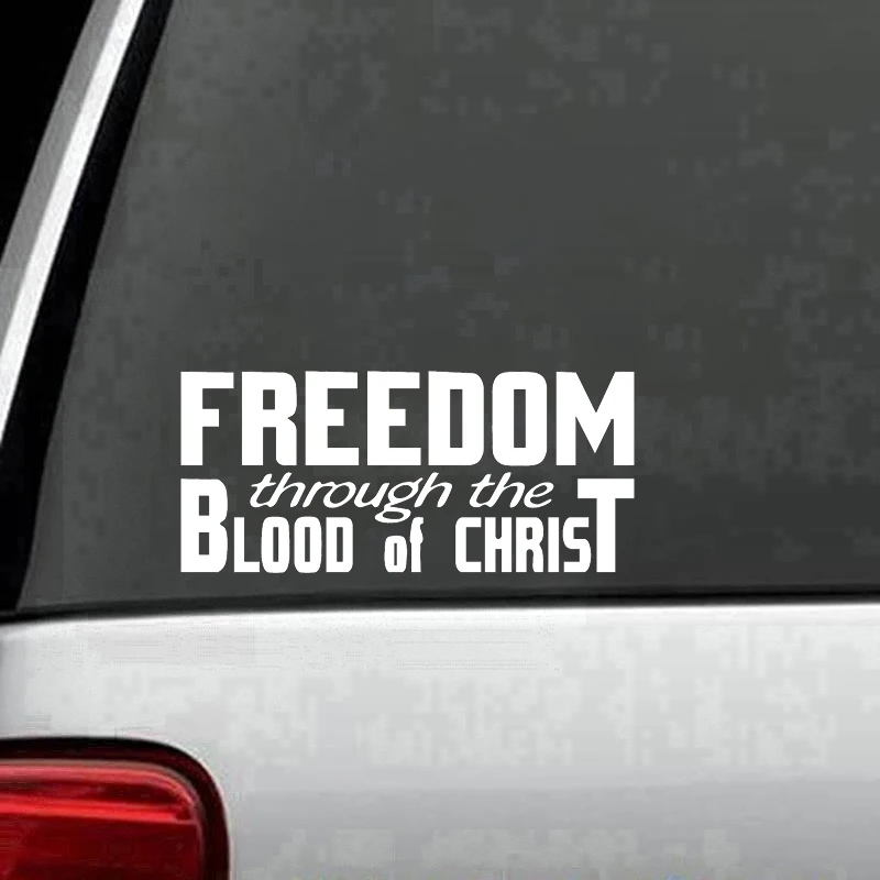 Freedom Through The Blood Of Christ Religious Car Truck Vinyl Decal Sticker Car Accessories Motorcycle Helmet Car Styling
Freedom Through The Blood Of Christ Religious Car Truck Vinyl Decal Sticker Car Accessories Motorcycle Helmet Car Styling