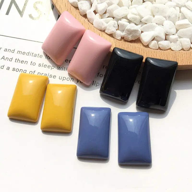 5pcs Rectangle Stud Earring Eardrops Resin Charms Findings Women DIY Candy Color Glass Cabochon Beads Aretes Jewelry Making F333
5pcs Rectangle Stud Earring Eardrops Resin Charms Findings Women DIY Candy Color Glass Cabochon Beads Aretes Jewelry Making F333
