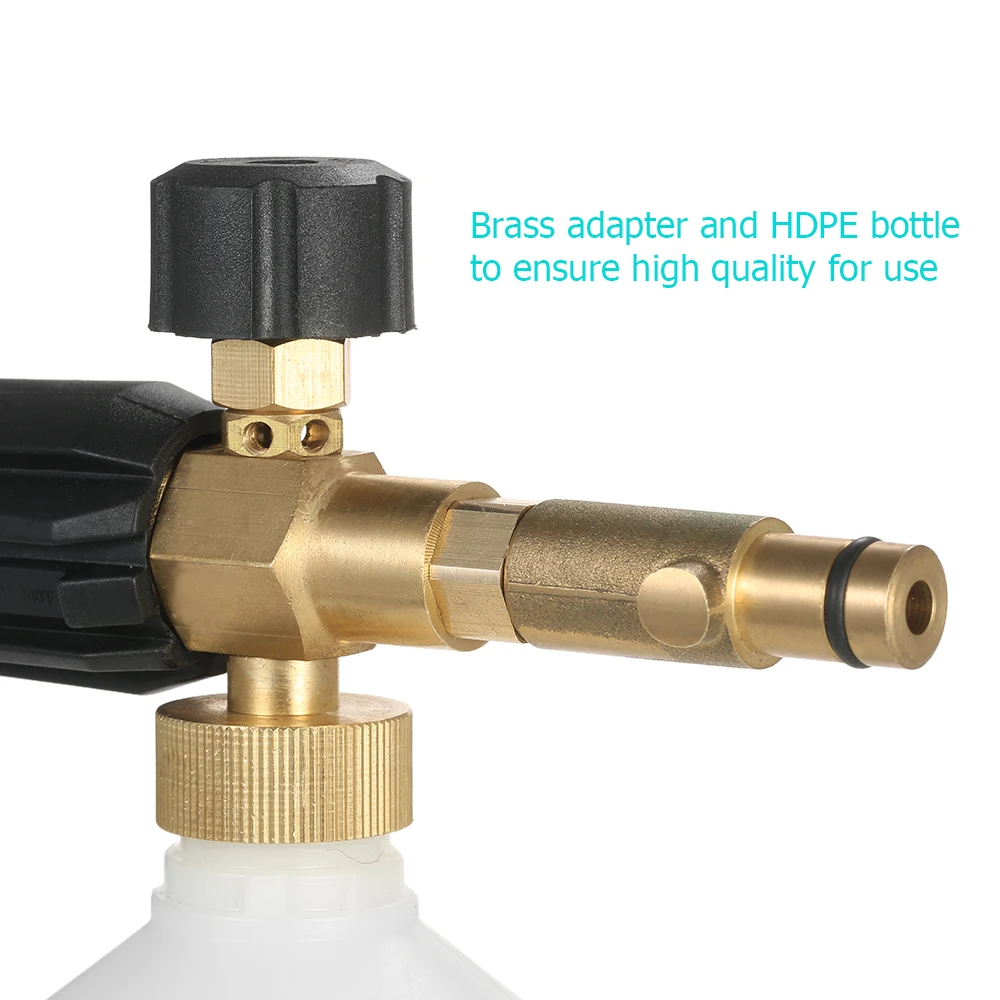 Adjustable Foam Lance 1L Bottle Snow Foam Nozzle Injector Soap Foamer for Nilfisk Pressure Car Washer
Adjustable Foam Lance 1L Bottle Snow Foam Nozzle Injector Soap Foamer for Nilfisk Pressure Car Washer