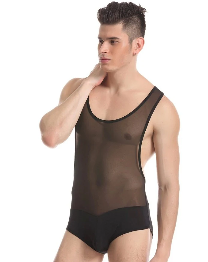 Private customized BOYTHOR Men's sexy straitjacket One-piece mesh vest underwear Black transparent underwear
Private customized BOYTHOR Men's sexy straitjacket One-piece mesh vest underwear Black transparent underwear