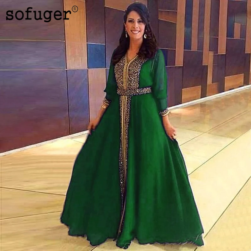Green Long Sleeve Evening Dresses Beads Chiffon Arabic Muslim Special Occasion Vestidos De Fiesta De Noche Party Dress
Green Long Sleeve Evening Dresses Beads Chiffon Arabic Muslim Special Occasion Vestidos De Fiesta De Noche Party Dress