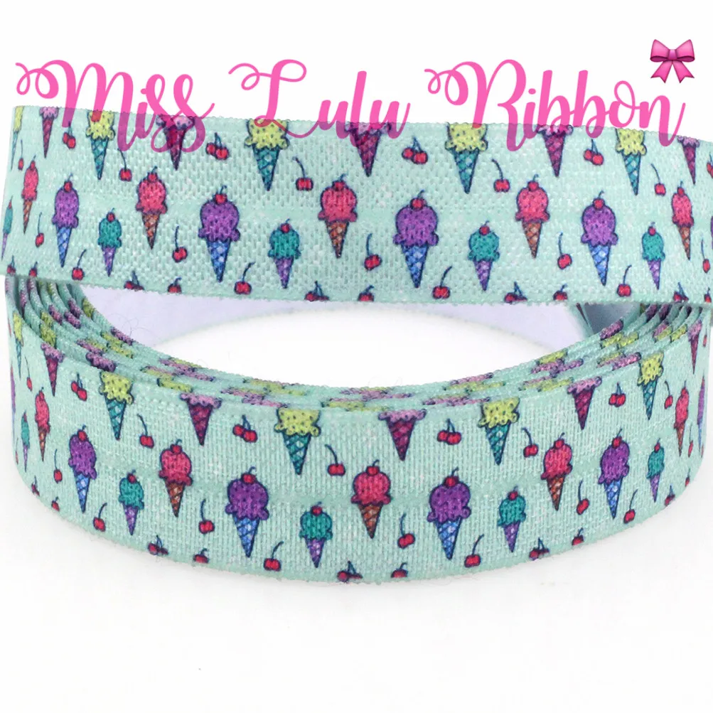 5/8" 16mm Ice Cream Patterns Printed Elastic Ribbon Handmade Christmas Gift Packing Stuffs DIY hair bands for girl 50yards/roll
5/8" 16mm Ice Cream Patterns Printed Elastic Ribbon Handmade Christmas Gift Packing Stuffs DIY hair bands for girl 50yards/roll