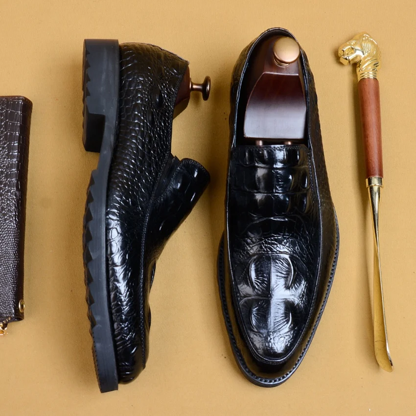 New Arrival Genuine Leather Formal Dress Men's Alligator Pattern Shoes Slip on Handmade Comfortable Office Casual Loafers AS197
New Arrival Genuine Leather Formal Dress Men's Alligator Pattern Shoes Slip on Handmade Comfortable Office Casual Loafers AS197