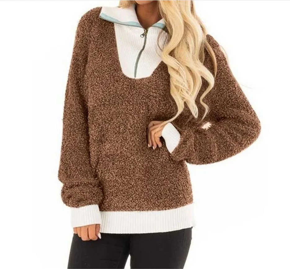 2018 Autumn winter new style long sleeves lady's coat cashmere turtleneck with zipper sweater
2018 Autumn winter new style long sleeves lady's coat cashmere turtleneck with zipper sweater