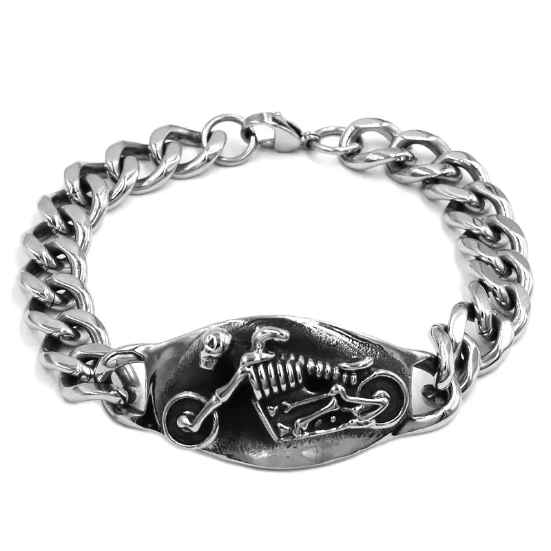 Wholesale Grim Reaper Skull Ride Motorcycle Biker Bracelet Stainless Steel Jewelry Motor Biker Skull Mens Bracelet SJB0353A
Wholesale Grim Reaper Skull Ride Motorcycle Biker Bracelet Stainless Steel Jewelry Motor Biker Skull Mens Bracelet SJB0353A