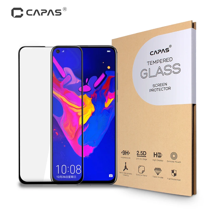 Закаленное стекло Honor View 20 для Huawei V20 Защита экрана 9H 2.5D полное покрытие защитная