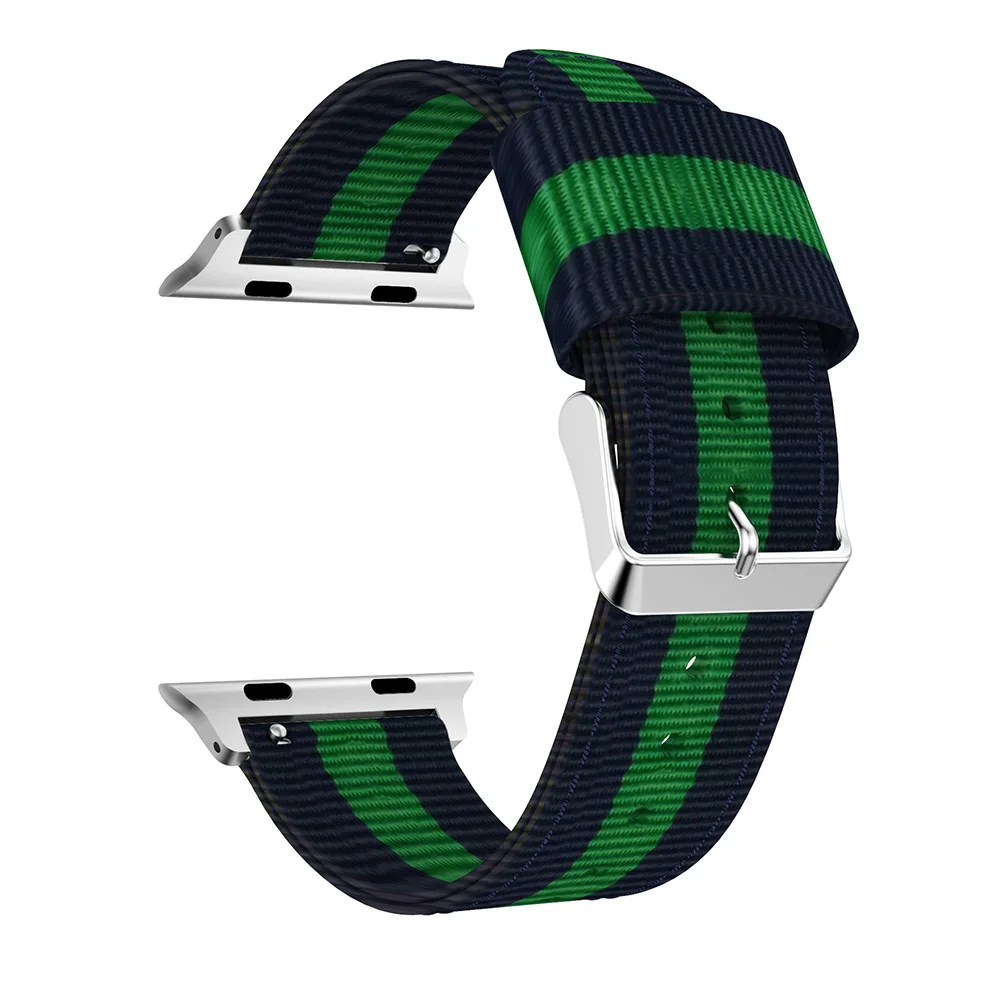 Ремешок нейлоновый для Apple Watch Цветной полосатый браслет Series 4 3 2 1 40 мм 44 38 42 -