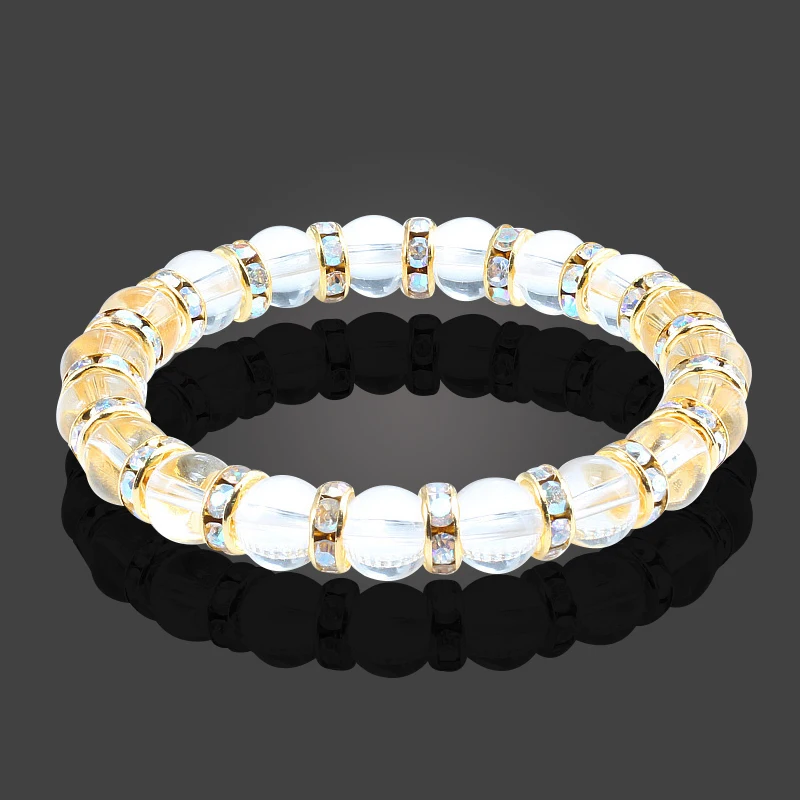 Hot Women Charm White Transparent Beads Bracelets Colorful Crystal Elastic Strand Natural Stone Bracelet for Men Casual Jewelry
Hot Women Charm White Transparent Beads Bracelets Colorful Crystal Elastic Strand Natural Stone Bracelet for Men Casual Jewelry