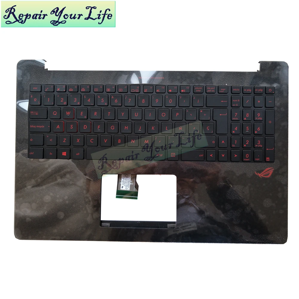 New Spanish keyboard backlight for Asus UX501JW N501JW N501 SP spain keyboards red keys backlit C cover palmrest 90NB0873-R31SP0
New Spanish keyboard backlight for Asus UX501JW N501JW N501 SP spain keyboards red keys backlit C cover palmrest 90NB0873-R31SP0