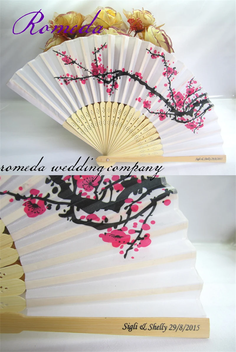 Cherry Blossom Silk Folding Hand Fan with Plum Blossom printed and Personalized Logo Wedding Guests Favors Gifts
Cherry Blossom Silk Folding Hand Fan with Plum Blossom printed and Personalized Logo Wedding Guests Favors Gifts