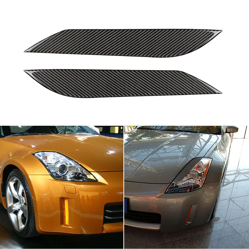 Car Carbon Fiber Headlight Eyelid Cover Eyebrows Trim fit for Nissan 350Z 2008-2013
Car Carbon Fiber Headlight Eyelid Cover Eyebrows Trim fit for Nissan 350Z 2008-2013