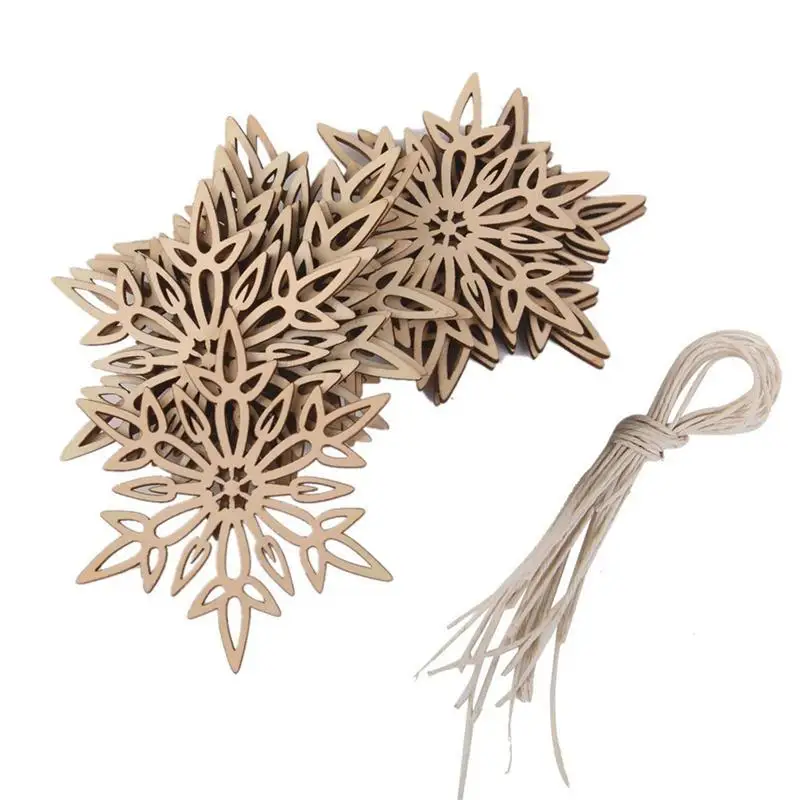 10pcs Christmas Snowfake Crafts Hanging Ornaments Xmas Decoration Blank Wood to Paint with Rope
10pcs Christmas Snowfake Crafts Hanging Ornaments Xmas Decoration Blank Wood to Paint with Rope