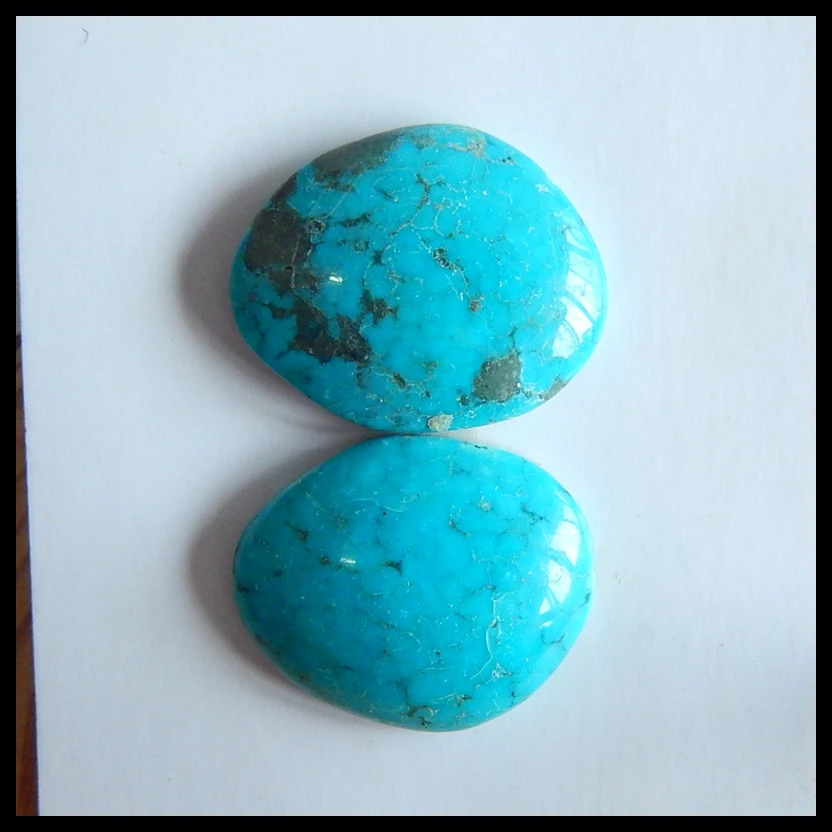 Natural Fashion Turquoise Semi-precious stones, Jewelry accessories cabochons pairs,25x20x6mm,9.2g
Natural Fashion Turquoise Semi-precious stones, Jewelry accessories cabochons pairs,25x20x6mm,9.2g
