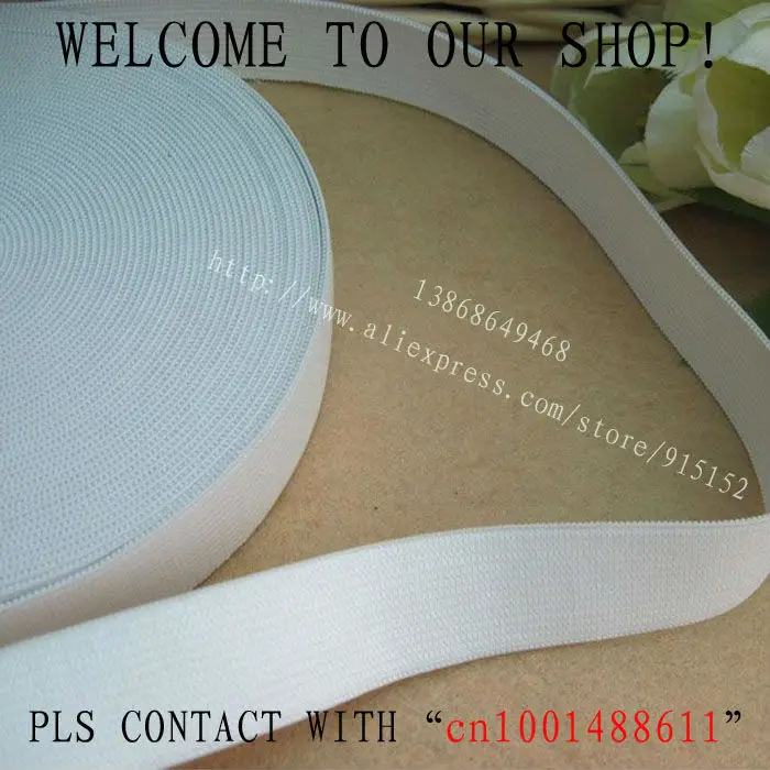 Free shipping ! 75mm White Knitting Elastic Tape /Elastic Stretch Webbing ,10 yards/Roll, for wholesale and retail
Free shipping ! 75mm White Knitting Elastic Tape /Elastic Stretch Webbing ,10 yards/Roll, for wholesale and retail