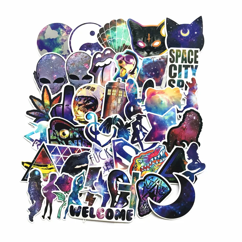 42Pcs/Lot New Waterproof Galaxy Colar Funny Laptop Sticker For Trunk Snowboard Guitar Fridge Decal Car-Styling Toy Stickers
42Pcs/Lot New Waterproof Galaxy Colar Funny Laptop Sticker For Trunk Snowboard Guitar Fridge Decal Car-Styling Toy Stickers