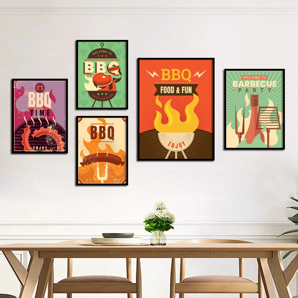 Fun BBQ Party Barbecue Sausage Hamburger Food Wall Art Canvas Painting Nordic Poster And Prints Wall Picture Restaurant Decor
Fun BBQ Party Barbecue Sausage Hamburger Food Wall Art Canvas Painting Nordic Poster And Prints Wall Picture Restaurant Decor
