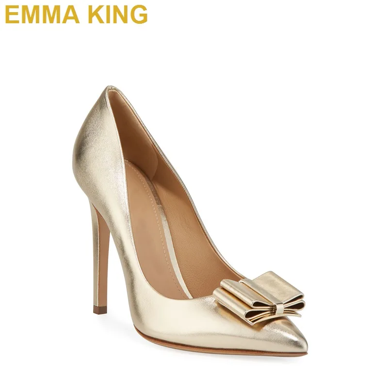 New Gold Stiletto Pumps Bow Decor Pointed Toe Women High Heels Shoes Bridal Wedding Party Evening Shoes Stiletto Heels For Woman
New Gold Stiletto Pumps Bow Decor Pointed Toe Women High Heels Shoes Bridal Wedding Party Evening Shoes Stiletto Heels For Woman