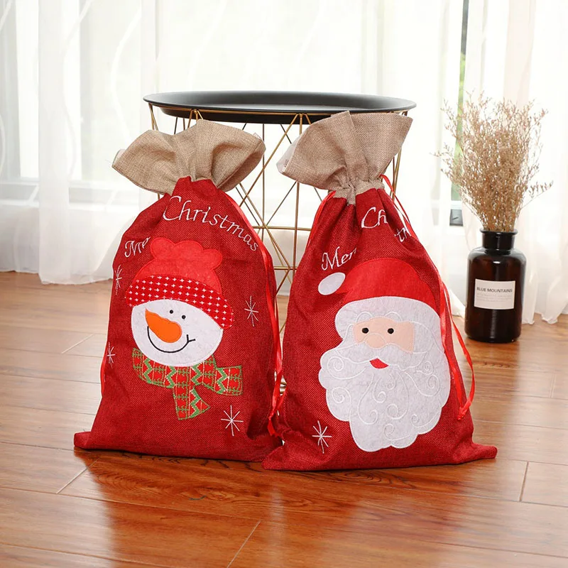 2 pcs Cartoon Style Linen Christmas Gift Bags Presents Xmas Christmas Candy Bag Ornament Christmas Decorations for Home 2018
2 pcs Cartoon Style Linen Christmas Gift Bags Presents Xmas Christmas Candy Bag Ornament Christmas Decorations for Home 2018