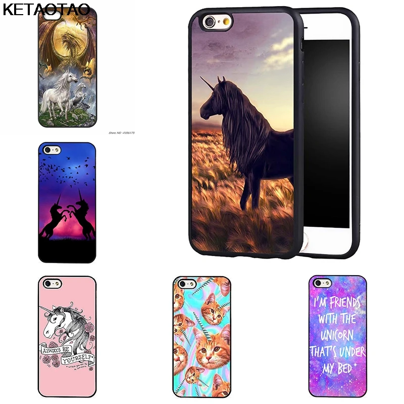 KETAOTAO Единорог Лошадь в диких животных телефонные чехлы для iPhone 4S SE 6 5C 5S 6S 7 8 X Plus XR XS