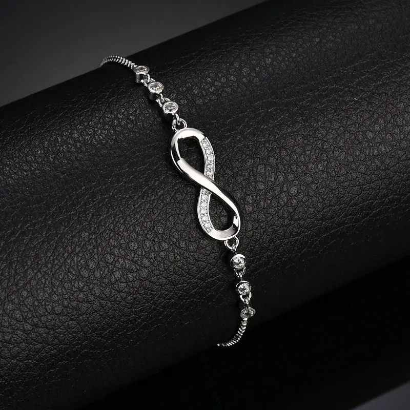 Cuteeco Luxurious Crystal Bracelet Silver Color Adjustable Infinity Charm Brand Bracelets for Women Fashion Jewelry Dropshipping
Cuteeco Luxurious Crystal Bracelet Silver Color Adjustable Infinity Charm Brand Bracelets for Women Fashion Jewelry Dropshipping