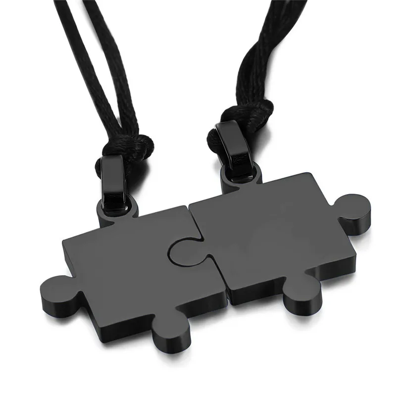 Trendy Blue Black Color Puzzle Lover Pendant Stainless Steel Necklace For Mens Womens Couples Jewelry 2pcs
Trendy Blue Black Color Puzzle Lover Pendant Stainless Steel Necklace For Mens Womens Couples Jewelry 2pcs