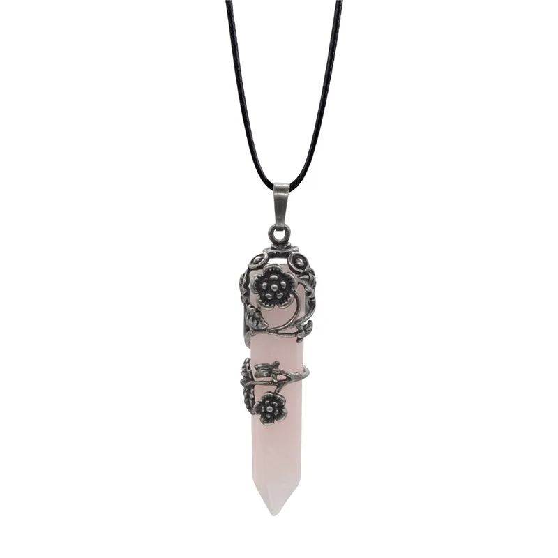 2017 Fashion Antique Silver Color 58x15mm Hexagonal Column Natural Stone Pendant Necklace,Wire Wrapped Roses Flowers Necklaces
2017 Fashion Antique Silver Color 58x15mm Hexagonal Column Natural Stone Pendant Necklace,Wire Wrapped Roses Flowers Necklaces