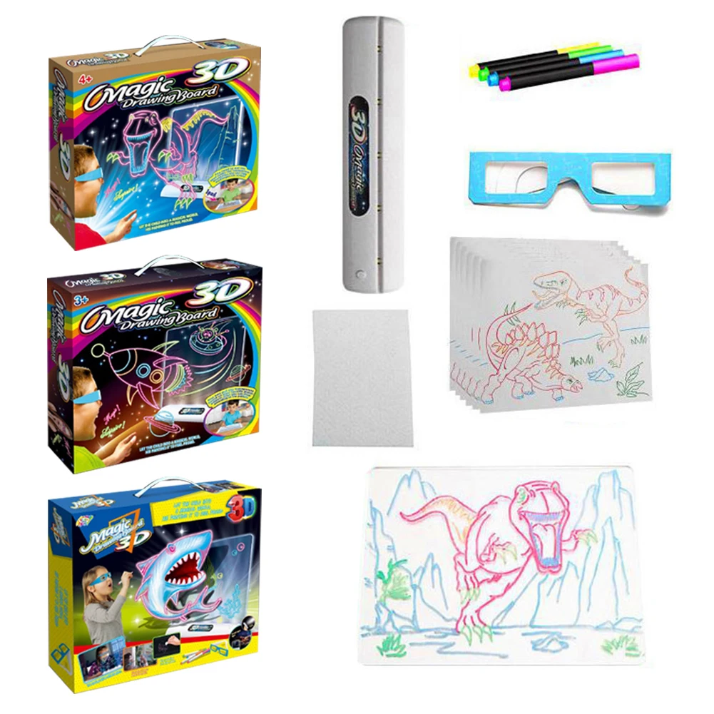 DIY Magic 3D Board Animals Drawing Board 3D Toys For Children Funny Toy Kids Drawing Dinosaurs Space Ocean Drawing Board
DIY Magic 3D Board Animals Drawing Board 3D Toys For Children Funny Toy Kids Drawing Dinosaurs Space Ocean Drawing Board