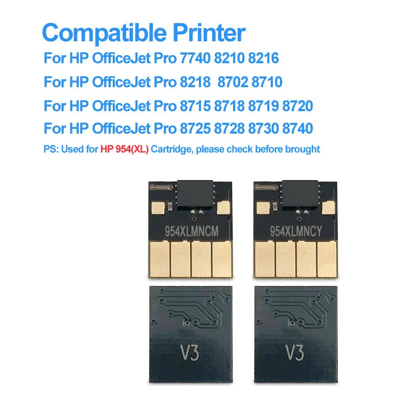 954XL ARC Chip для HP954 HP Постоянный чип Officejet Pro 7740 8210 8702 8710 8715 8720 8725 8730 принтер|Чип