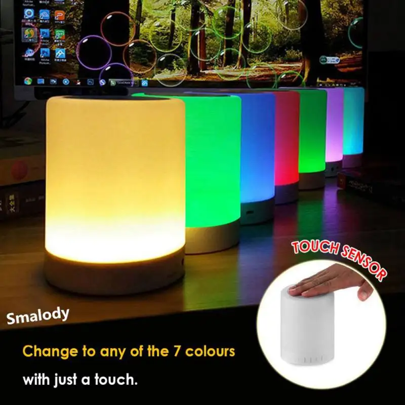 For Portable Wireless Bluetooth Speaker Mini Player Touch Pat Light Colorful LED Night Light Bedside Table Lamp for Better
For Portable Wireless Bluetooth Speaker Mini Player Touch Pat Light Colorful LED Night Light Bedside Table Lamp for Better