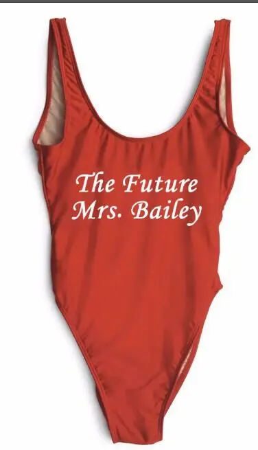 "THE FUTURE Mrs. Bailey" Women sexy bodysuit summer swimwear jumpsuit high cut bathing suit monokini rompers free shipping
"THE FUTURE Mrs. Bailey" Women sexy bodysuit summer swimwear jumpsuit high cut bathing suit monokini rompers free shipping