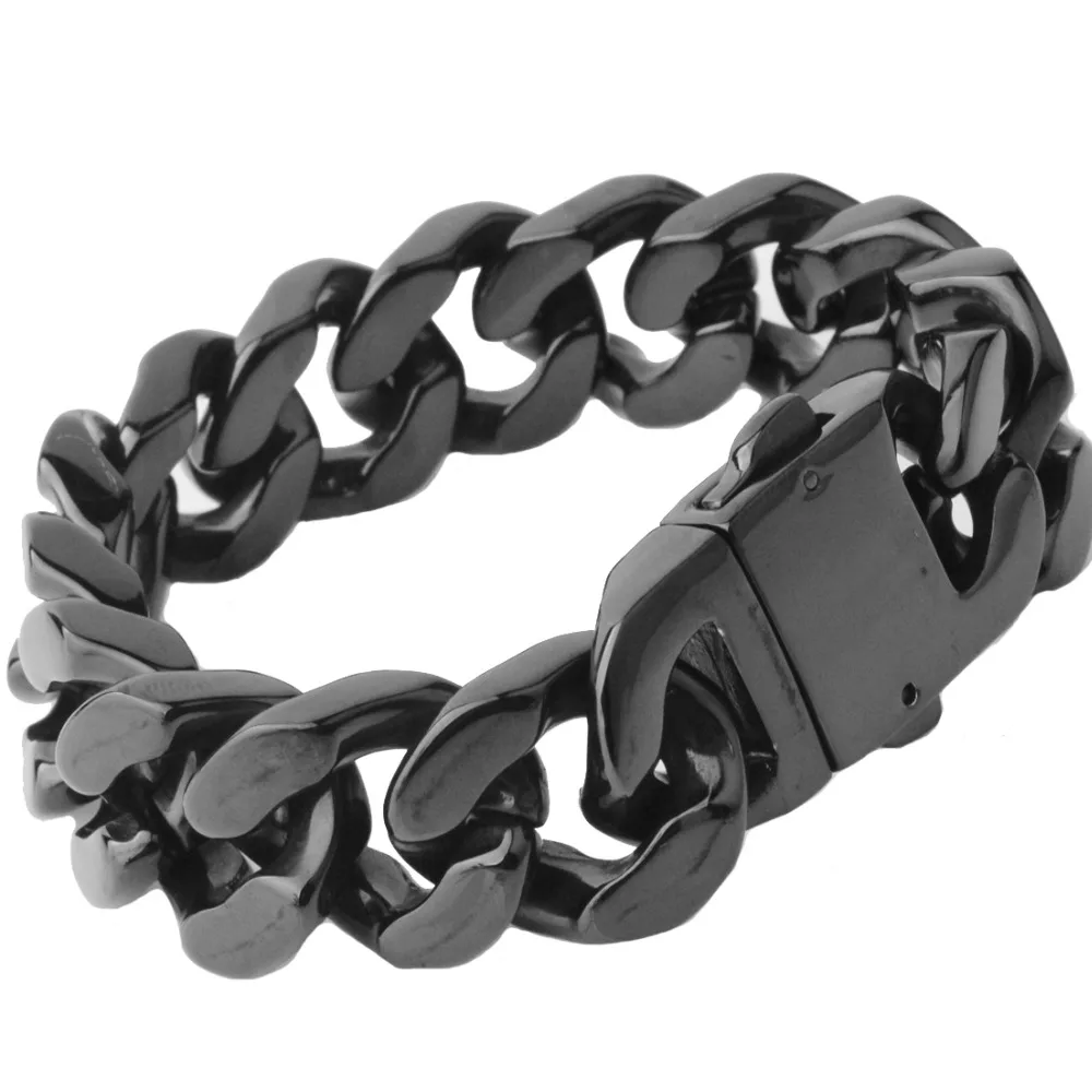 20mm Wide Biker Black Tone 316L Stainless Steel Big Heavy Curb Chain Link Bracelet Mens Boys Chain Wholesale Jewelry
20mm Wide Biker Black Tone 316L Stainless Steel Big Heavy Curb Chain Link Bracelet Mens Boys Chain Wholesale Jewelry