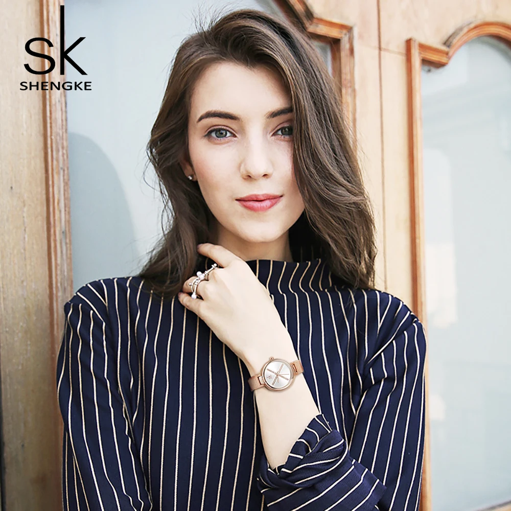 SHENGKE Women Fashion Luxury Diamond Mesh Belt Watch Women Waterproof Rose Gold Ladies Watch Female reloj mujer zegarek damski
SHENGKE Women Fashion Luxury Diamond Mesh Belt Watch Women Waterproof Rose Gold Ladies Watch Female reloj mujer zegarek damski