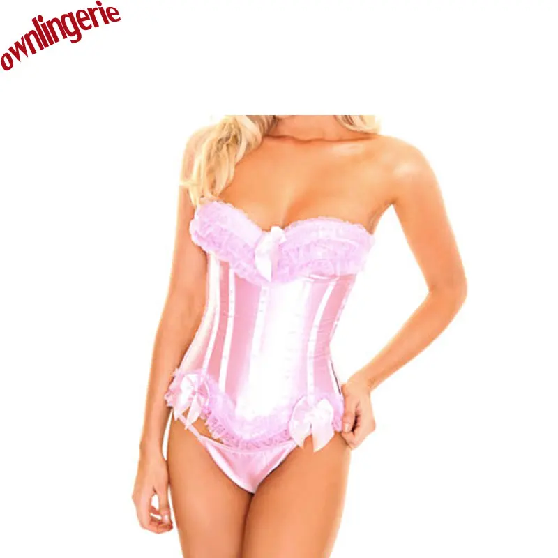 Sexy Women Overbust Pink Burlesque Stain Body Shaper Bustier Corselet ladies SALE tight lacing corset lace trim lumbar corset
Sexy Women Overbust Pink Burlesque Stain Body Shaper Bustier Corselet ladies SALE tight lacing corset lace trim lumbar corset