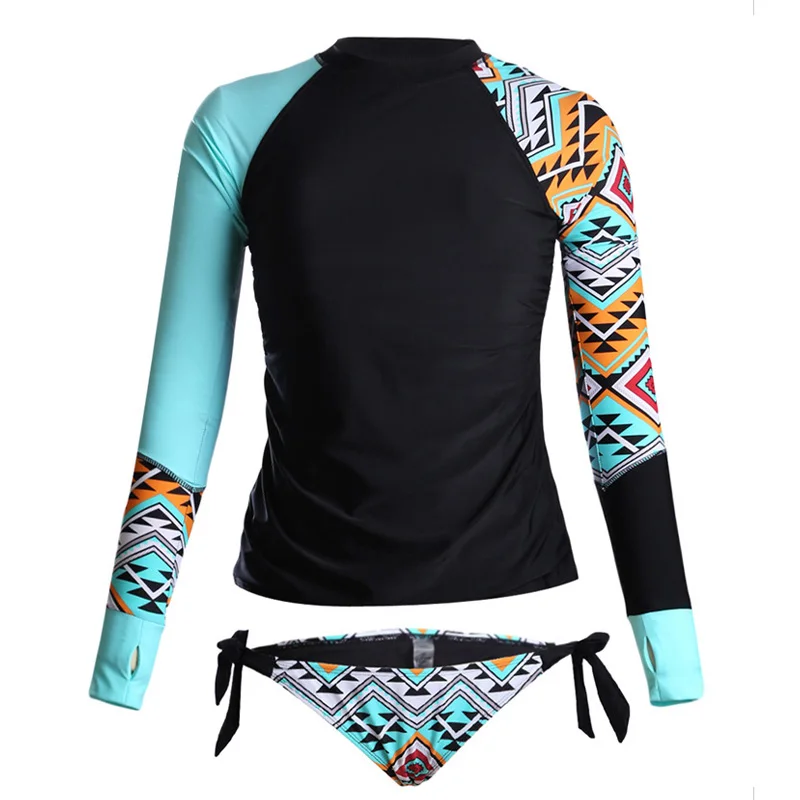 Two Piece Split swimsuit bikini sets Long Sleeve Surfing Top Rash Guard women Round Neck Two-Piece Suits print Swimwear UPF50+
Two Piece Split swimsuit bikini sets Long Sleeve Surfing Top Rash Guard women Round Neck Two-Piece Suits print Swimwear UPF50+