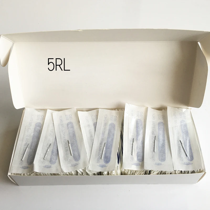 Microblading needle 500pcs/box 5RL Tattoo Needles Permanent Makeup needles 3D Eyebrow Embroidery Fog Pen Round Needle
Microblading needle 500pcs/box 5RL Tattoo Needles Permanent Makeup needles 3D Eyebrow Embroidery Fog Pen Round Needle
