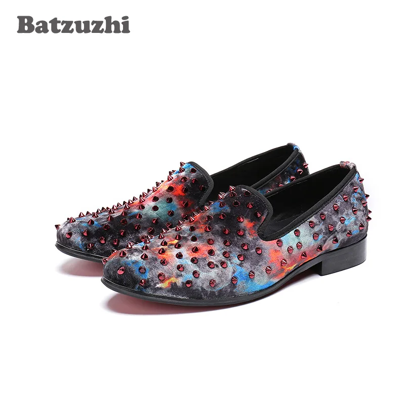 Batzuzhi POP Rock Men Shoes Brand Leather Casual Men Loafers Moccasins Italian Flats Rivets Spikes Party Men Shoes, Big U6-12
Batzuzhi POP Rock Men Shoes Brand Leather Casual Men Loafers Moccasins Italian Flats Rivets Spikes Party Men Shoes, Big U6-12