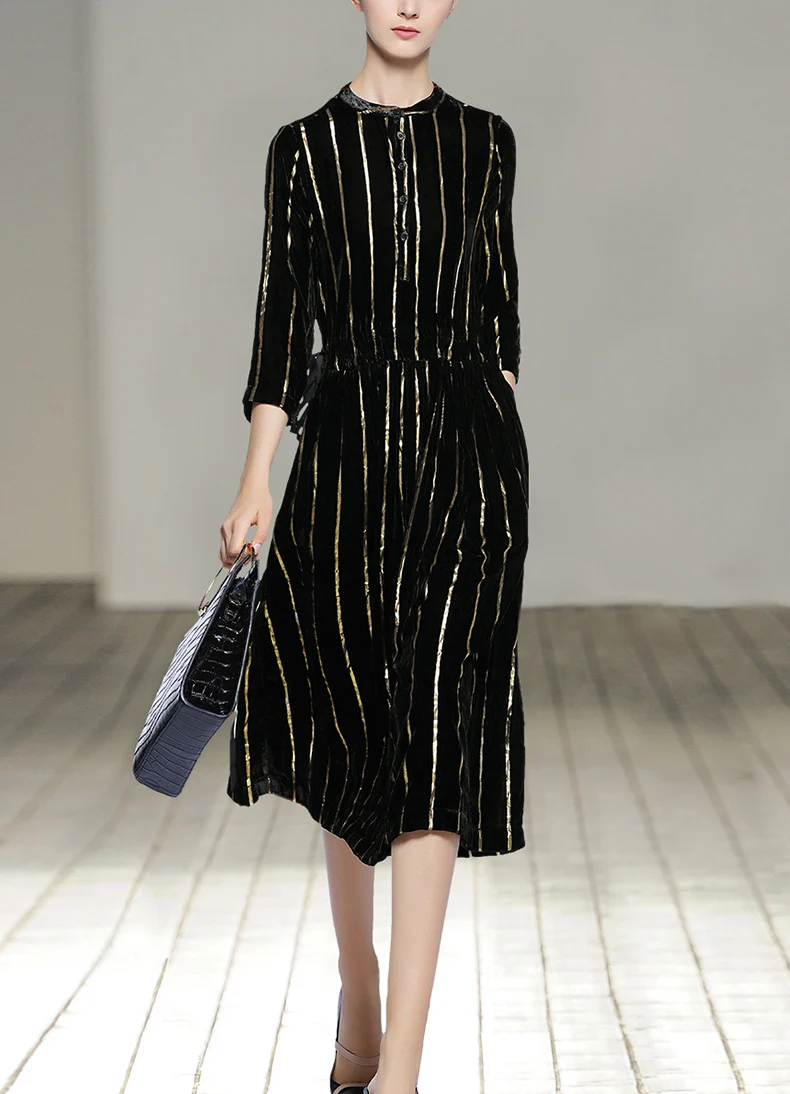 See Orange Bright Lexture Black Velvet Dress 2018 Spring Long Sleeve Dress Women A line Dress SO3378
See Orange Bright Lexture Black Velvet Dress 2018 Spring Long Sleeve Dress Women A line Dress SO3378