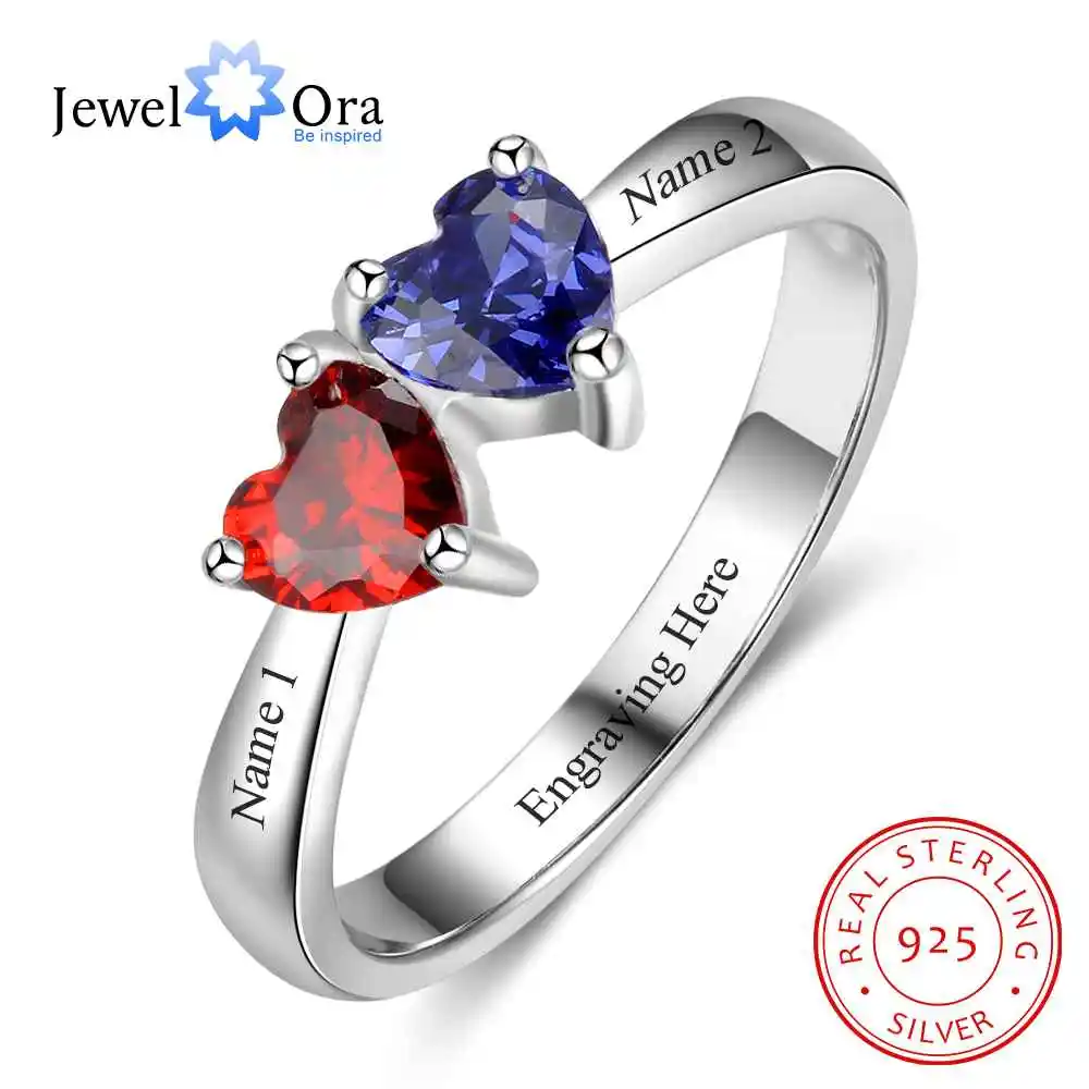 Double Heart Personalized Ring Custom Engrave Names & Birthstone Promise Rings 925 Sterling Silver Jewelry (JewelOra RI103274)
Double Heart Personalized Ring Custom Engrave Names & Birthstone Promise Rings 925 Sterling Silver Jewelry (JewelOra RI103274)
