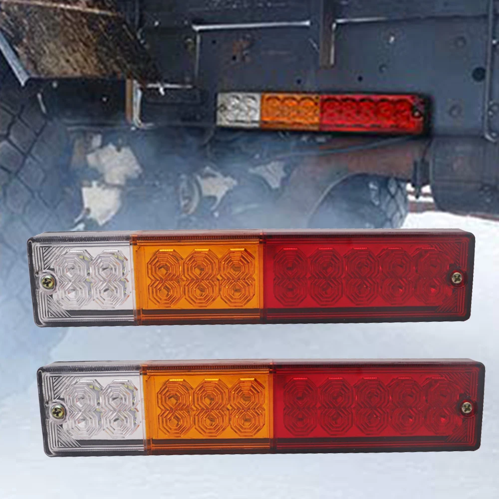 20 LED Trailer Tail Lights Bar DC 12V Turn Signal Reverse Brake Lights for Truck Trailer RV UTV Camper Red Amber White 2PCS
20 LED Trailer Tail Lights Bar DC 12V Turn Signal Reverse Brake Lights for Truck Trailer RV UTV Camper Red Amber White 2PCS
