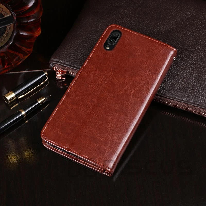 Роскошный кожаный чехол с откидной крышкой для Huawei Y6 Prime Y7 2019 дюйма Φ LX3 Honor 8A Pro