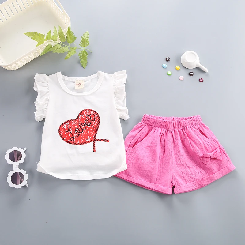 2019 New Summer Kids Girls Clothing Set Little Girls Fashion Cotton T-Shirt Shorts 2pcs Children Girls Lovely Style Clothes
2019 New Summer Kids Girls Clothing Set Little Girls Fashion Cotton T-Shirt Shorts 2pcs Children Girls Lovely Style Clothes